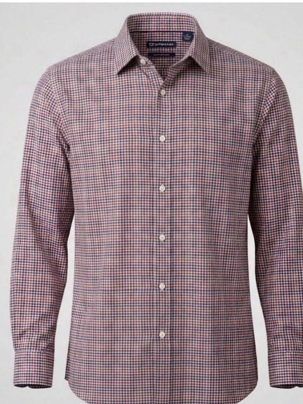 Daniel Cremieux Burgundy and Navy Micro-Check Button-Down Dress Shirt (Bundle)